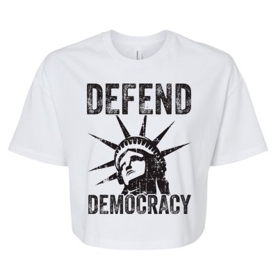 Defend Democracy Protect Voting Rights Save Vote Election Bella+Canvas Jersey Crop Tee