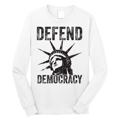 Defend Democracy Protect Voting Rights Save Vote Election Long Sleeve Shirt