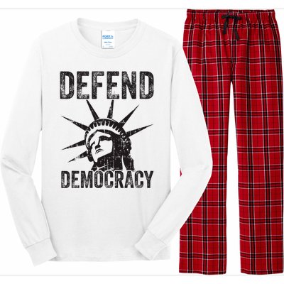 Defend Democracy Protect Voting Rights Save Vote Election Long Sleeve Pajama Set