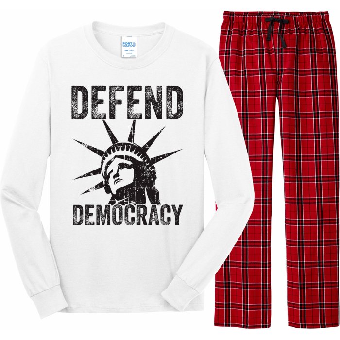 Defend Democracy Protect Voting Rights Save Vote Election Long Sleeve Pajama Set