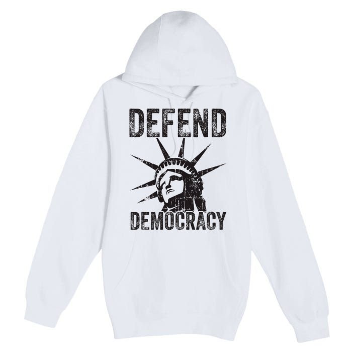 Defend Democracy Protect Voting Rights Save Vote Election Premium Pullover Hoodie