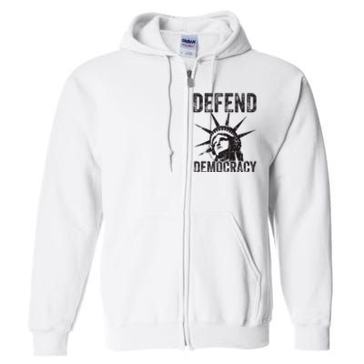 Defend Democracy Protect Voting Rights Save Vote Election Full Zip Hoodie