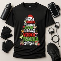 Dasher Dancer Prancer Vixen Moscato Vodka Tequila Blitzen Cooling Performance Crew T-Shirt