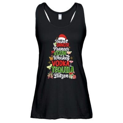 Dasher Dancer Prancer Vixen Moscato Vodka Tequila Blitzen Ladies Essential Flowy Tank