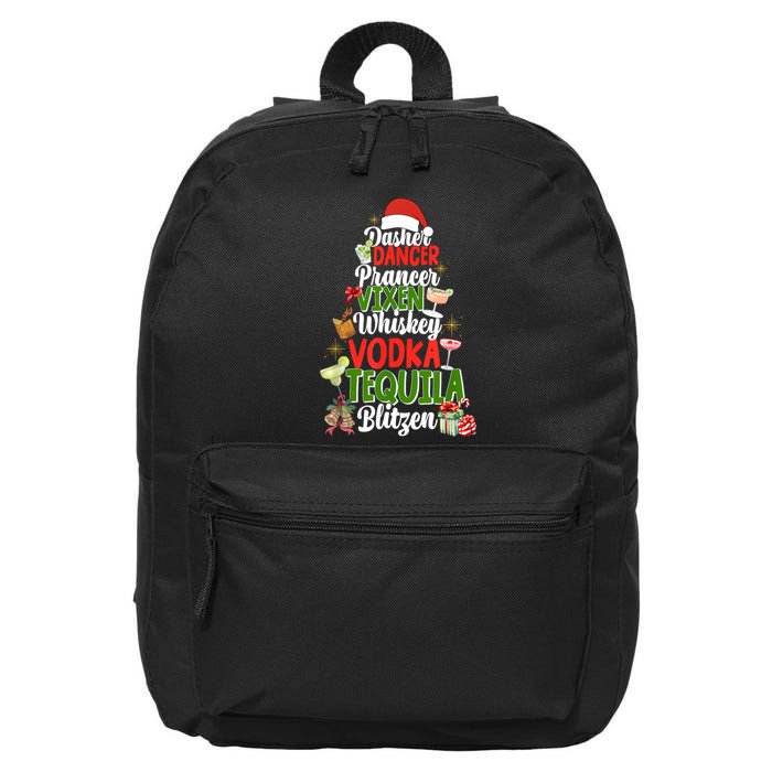 Dasher Dancer Prancer Vixen Moscato Vodka Tequila Blitzen 16 in Basic Backpack