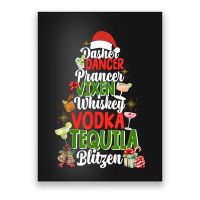Dasher Dancer Prancer Vixen Moscato Vodka Tequila Blitzen Poster