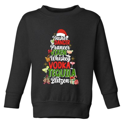 Dasher Dancer Prancer Vixen Moscato Vodka Tequila Blitzen Toddler Sweatshirt