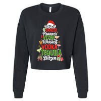 Dasher Dancer Prancer Vixen Moscato Vodka Tequila Blitzen Cropped Pullover Crew