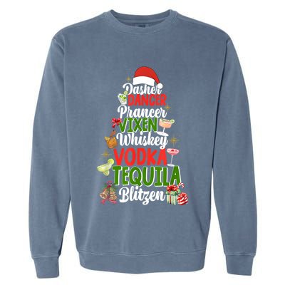 Dasher Dancer Prancer Vixen Moscato Vodka Tequila Blitzen Garment-Dyed Sweatshirt