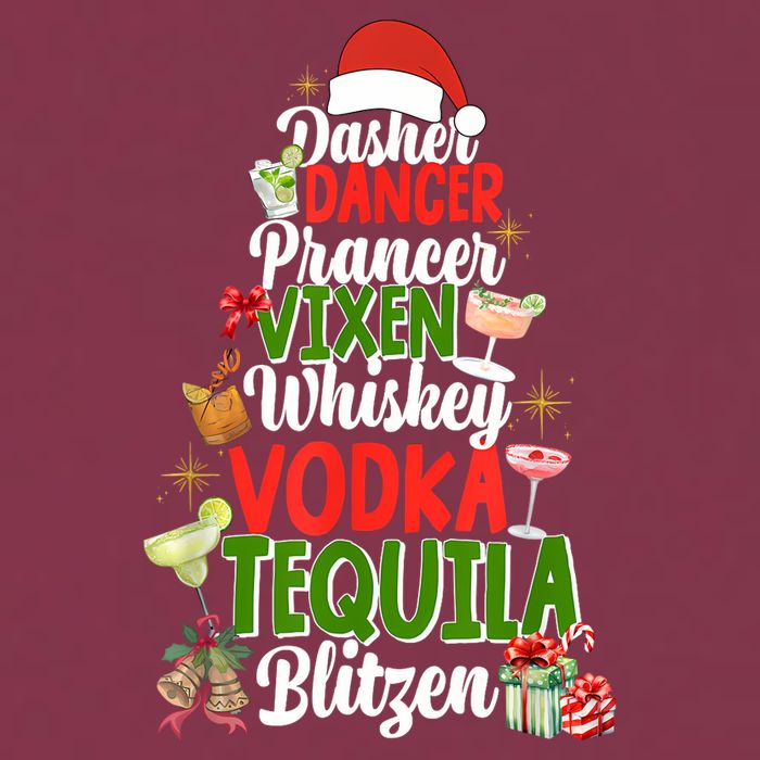 Dasher Dancer Prancer Vixen Moscato Vodka Tequila Blitzen 16oz Travel Tumbler