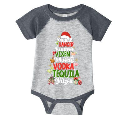Dasher Dancer Prancer Vixen Moscato Vodka Tequila Blitzen Infant Baby Jersey Bodysuit