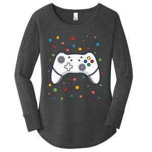 Dot Day Polka Dots Dotted Gaming Women's Perfect Tri Tunic Long Sleeve Shirt