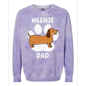 Dachshund Dad Papa Daddy Pa Father For Father’s Day Doxie Colorblast Crewneck Sweatshirt