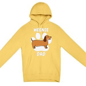 Dachshund Dad Papa Daddy Pa Father For Father’s Day Doxie Premium Pullover Hoodie