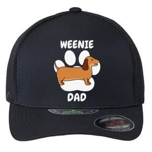 Dachshund Dad Papa Daddy Pa Father For Father’s Day Doxie Flexfit Unipanel Trucker Cap