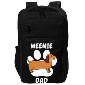 Dachshund Dad Papa Daddy Pa Father For Father’s Day Doxie Impact Tech Backpack