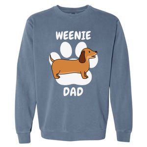 Dachshund Dad Papa Daddy Pa Father For Father’s Day Doxie Garment-Dyed Sweatshirt