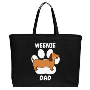 Dachshund Dad Papa Daddy Pa Father For Father’s Day Doxie Cotton Canvas Jumbo Tote