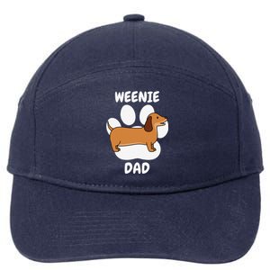 Dachshund Dad Papa Daddy Pa Father For Father’s Day Doxie 7-Panel Snapback Hat