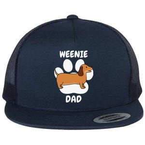 Dachshund Dad Papa Daddy Pa Father For Father’s Day Doxie Flat Bill Trucker Hat