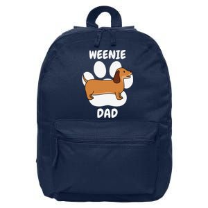 Dachshund Dad Papa Daddy Pa Father For Father’s Day Doxie 16 in Basic Backpack