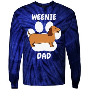 Dachshund Dad Papa Daddy Pa Father For Father’s Day Doxie Tie-Dye Long Sleeve Shirt