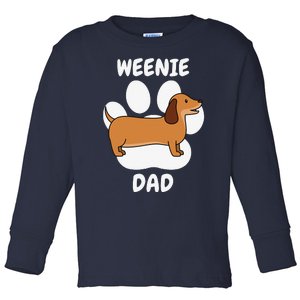 Dachshund Dad Papa Daddy Pa Father For Father’s Day Doxie Toddler Long Sleeve Shirt