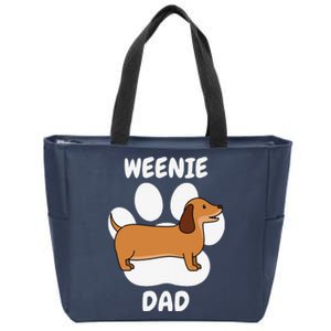 Dachshund Dad Papa Daddy Pa Father For Father’s Day Doxie Zip Tote Bag