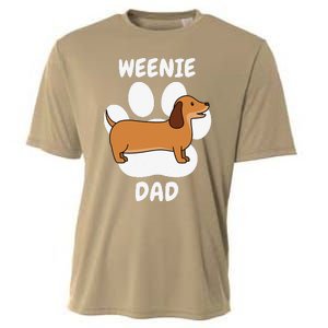 Dachshund Dad Papa Daddy Pa Father For Father’s Day Doxie Cooling Performance Crew T-Shirt