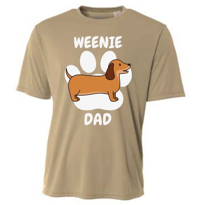 Dachshund Dad Papa Daddy Pa Father For Father’s Day Doxie Cooling Performance Crew T-Shirt