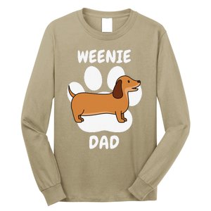 Dachshund Dad Papa Daddy Pa Father For Father’s Day Doxie Long Sleeve Shirt