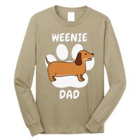 Dachshund Dad Papa Daddy Pa Father For Father’s Day Doxie Long Sleeve Shirt