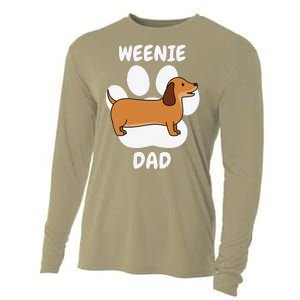 Dachshund Dad Papa Daddy Pa Father For Father’s Day Doxie Cooling Performance Long Sleeve Crew