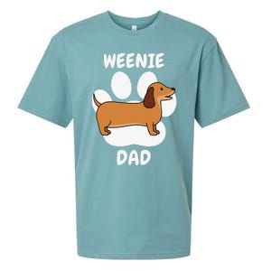 Dachshund Dad Papa Daddy Pa Father For Father’s Day Doxie Sueded Cloud Jersey T-Shirt