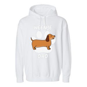 Dachshund Dad Papa Daddy Pa Father For Father’s Day Doxie Garment-Dyed Fleece Hoodie