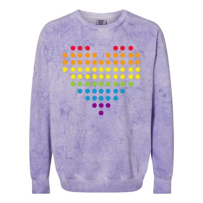 Dot Day Polka Dots Dotted Heart Colorblast Crewneck Sweatshirt