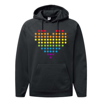 Dot Day Polka Dots Dotted Heart Performance Fleece Hoodie