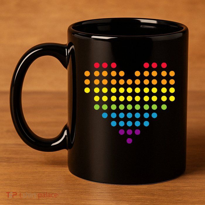 Dot Day Polka Dots Dotted Heart 11oz C Handle Ceramic Mug