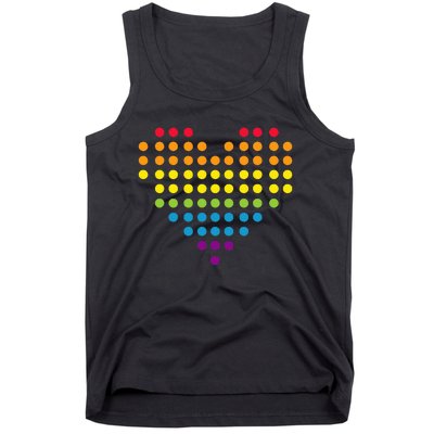 Dot Day Polka Dots Dotted Heart Tank Top