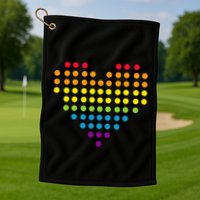 Dot Day Polka Dots Dotted Heart Golf Towel
