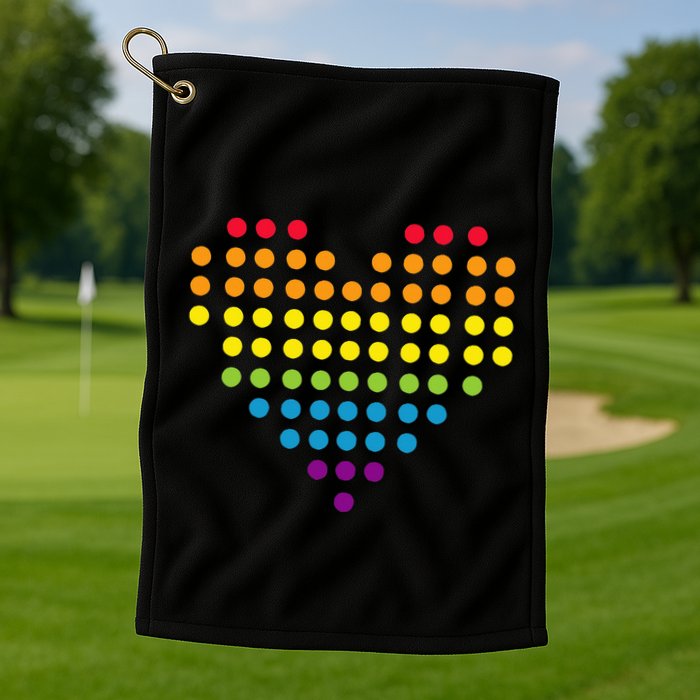 Dot Day Polka Dots Dotted Heart Golf Towel