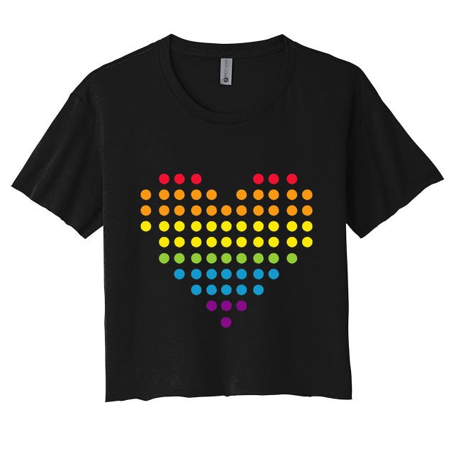 Dot Day Polka Dots Dotted Heart Crop Top