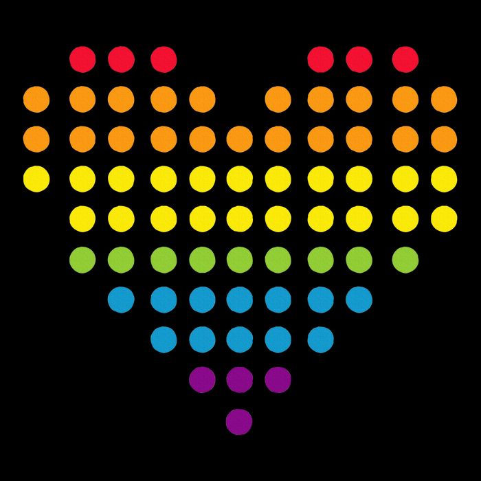Dot Day Polka Dots Dotted Heart Crop Top