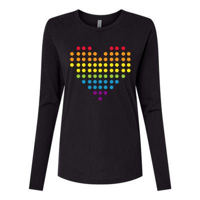 Dot Day Polka Dots Dotted Heart Womens Cotton Relaxed Long Sleeve T-Shirt