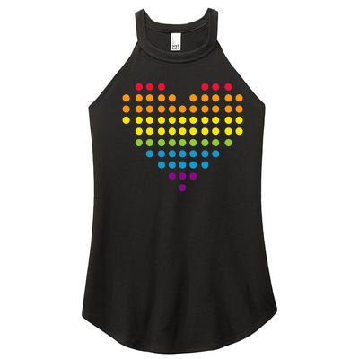 Dot Day Polka Dots Dotted Heart Women's Perfect Tri Rocker Tank