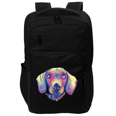 Dachshund Dog Portrait Impact Tech Backpack