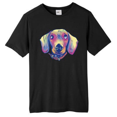 Dachshund Dog Portrait Tall Fusion ChromaSoft Performance T-Shirt