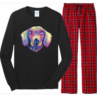 Dachshund Dog Portrait Long Sleeve Pajama Set