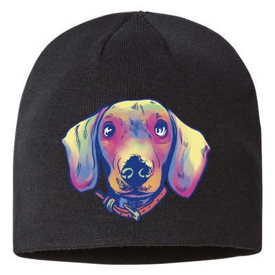 Dachshund Dog Portrait Sustainable Beanie