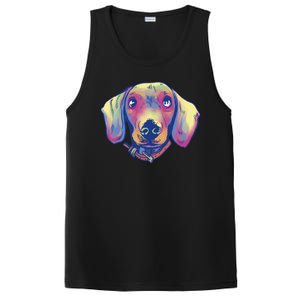 Dachshund Dog Portrait PosiCharge Competitor Tank